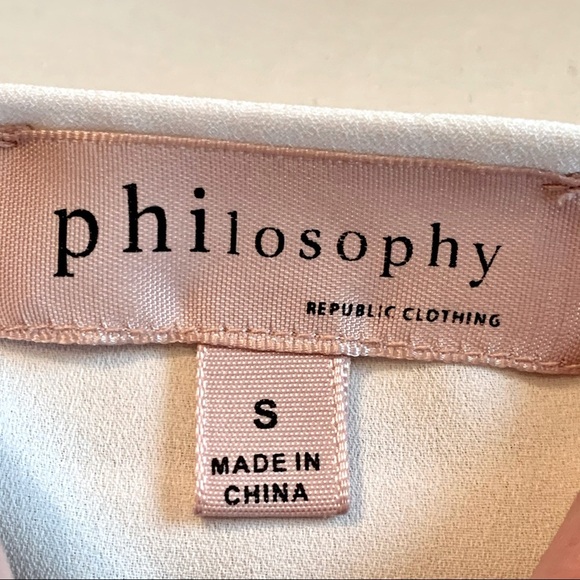 PHILOSOPHY Lace Cap Sleeve Top Silky Round Neck White - Picture 2 of 12